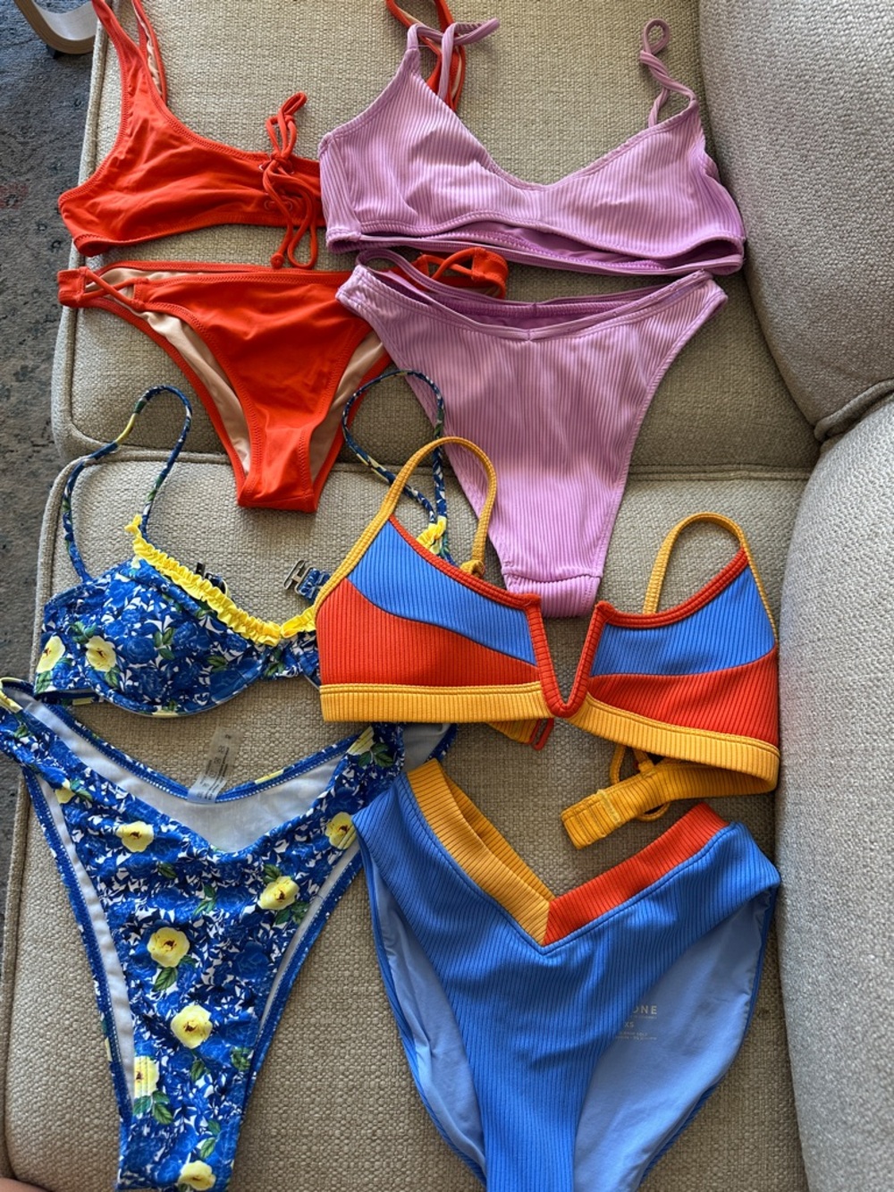 J. Crew, Pacsun, and OneOne Mixed-Color Women's Bikini Sets - small and X-small